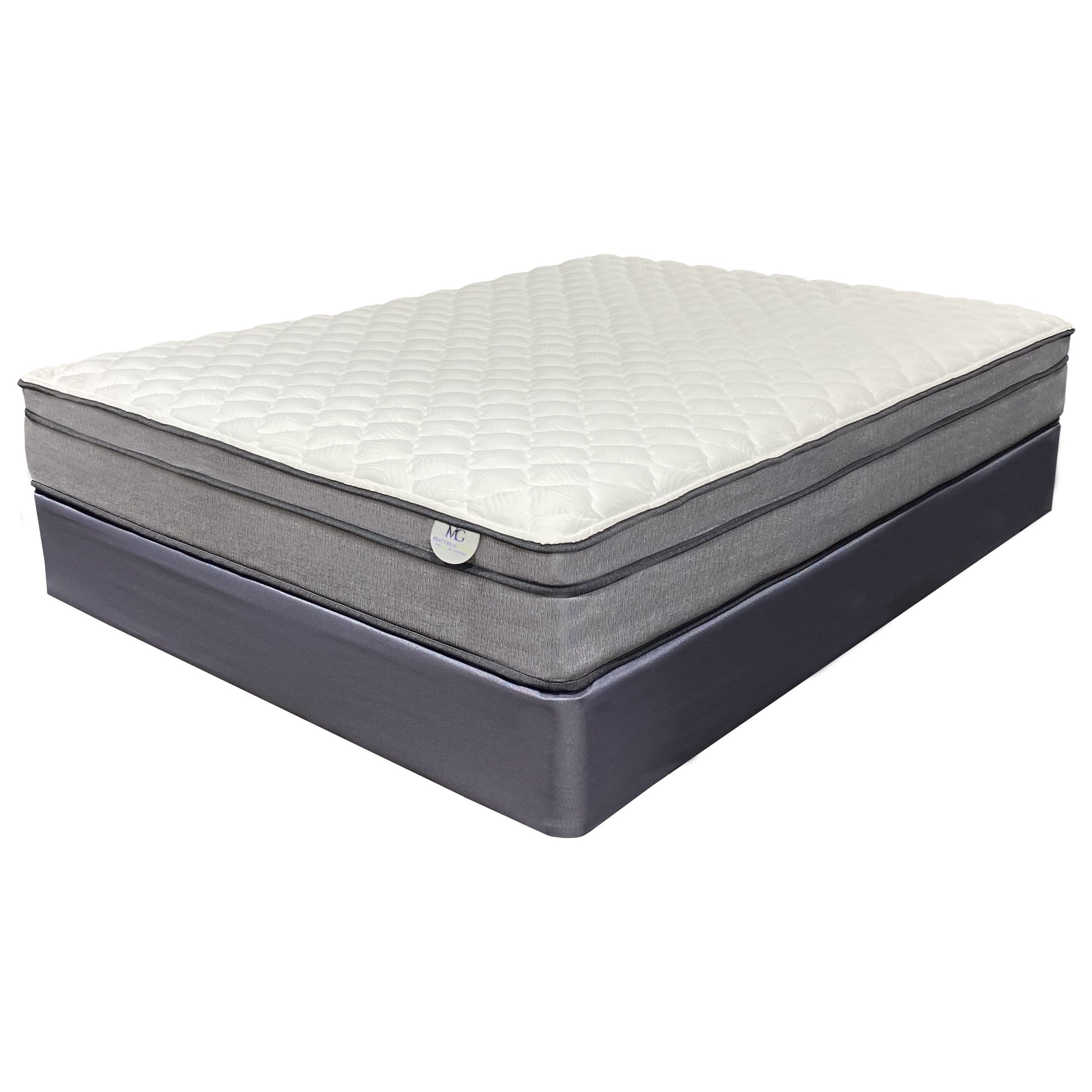 Spring Air MG Cascade EPT Firm Queen Firm Euro Pillowtop Mattress and 5" Low Profile Foundation
